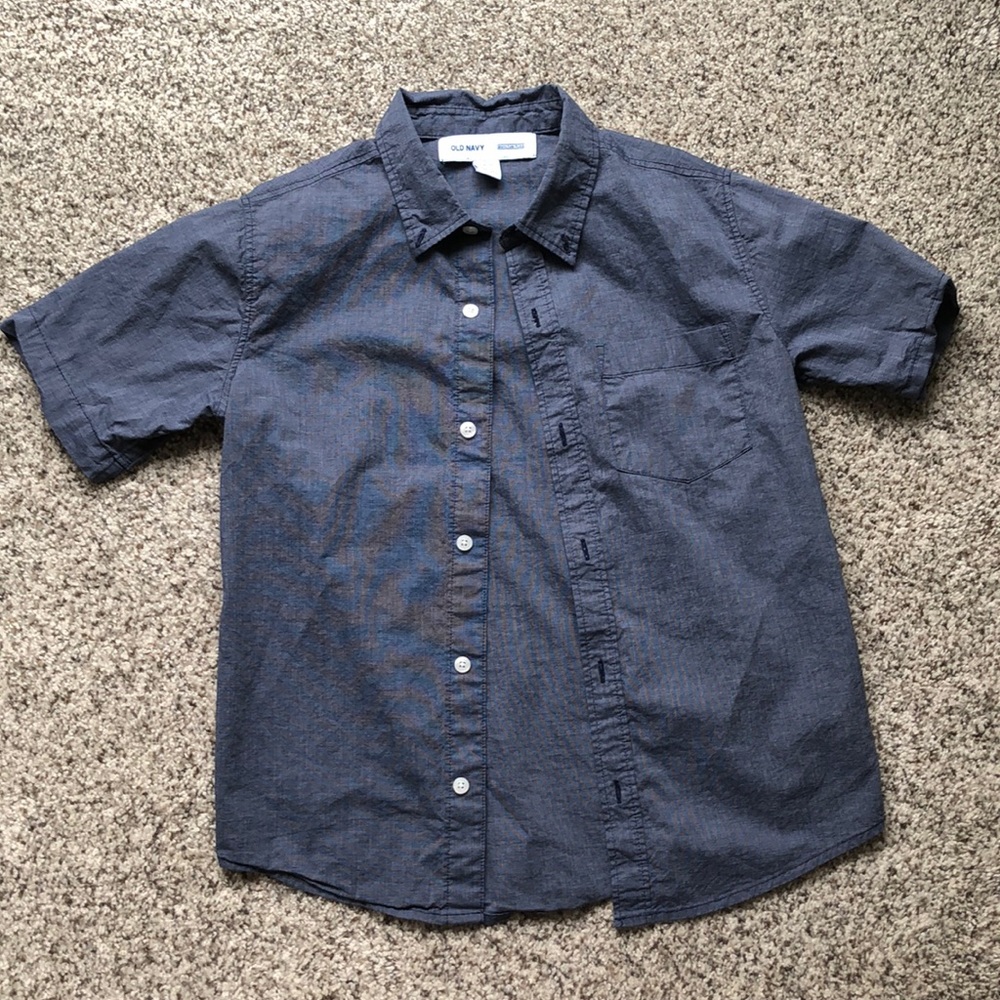 Blue denim-style shirt